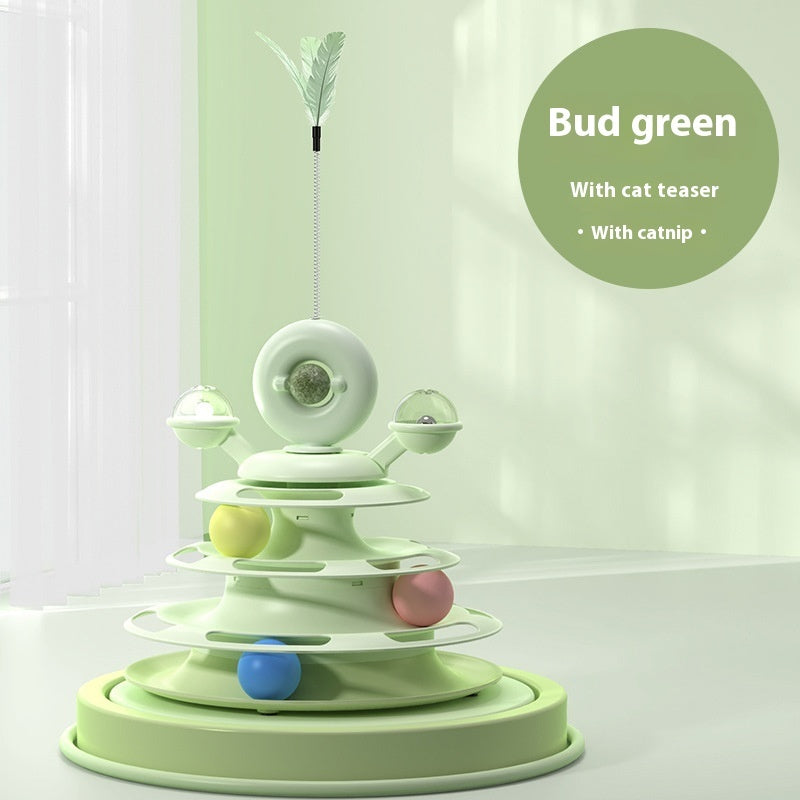 Cat Toy Tower with Roller Balls