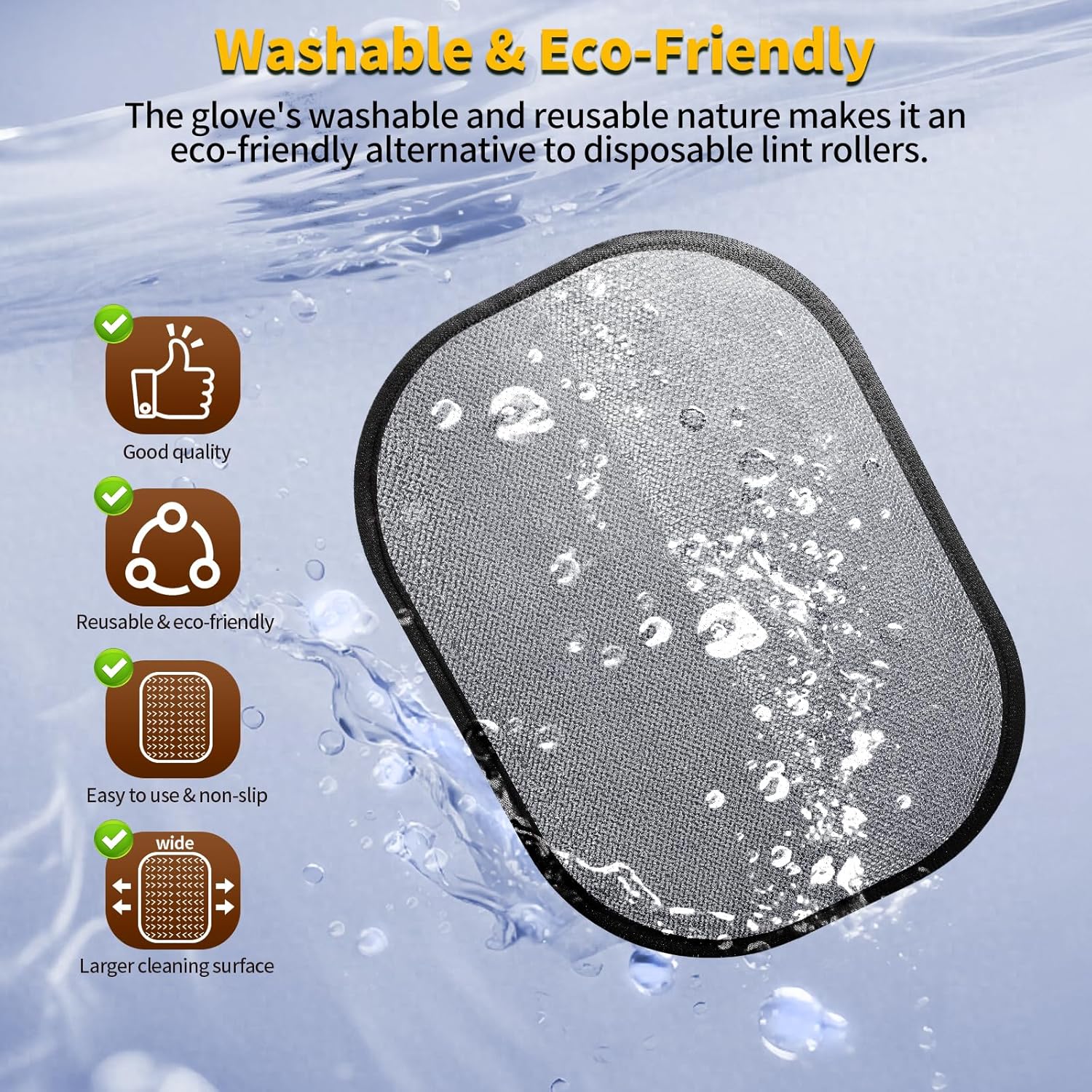 Pet Hair Removal Glove for Dogs & Cats