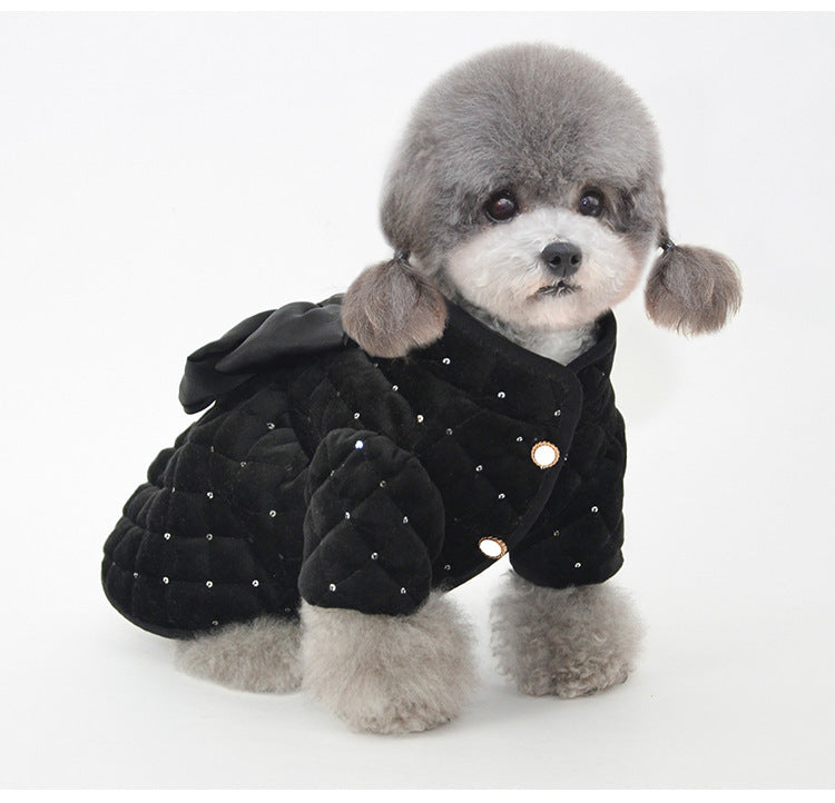 Pet Cotton Winter Coat – Warm & Cozy Velvet Jacket for Dogs & Cats