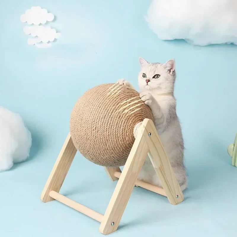 Solid Wood Cat Scratcher Toy