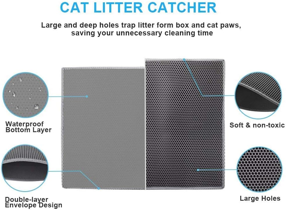 easy-to-clean cat litter mat for multiple cats