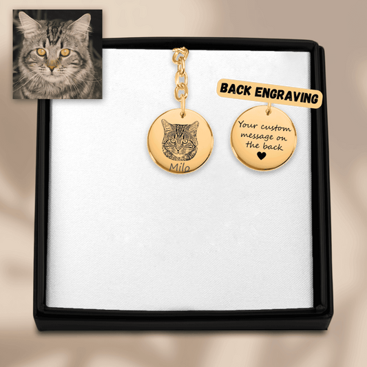 Cat Portrait Keychain - Klolan