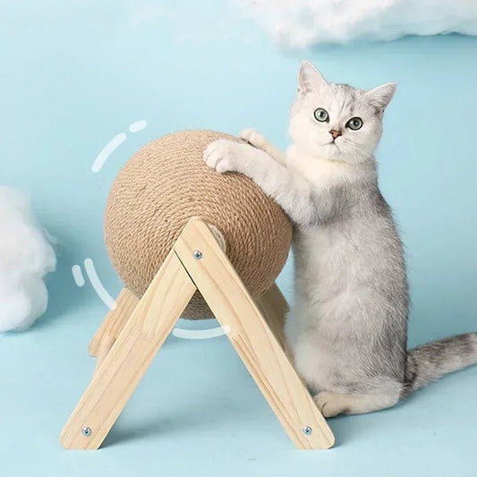 Solid Wood Cat Scratcher Toy - Klolan