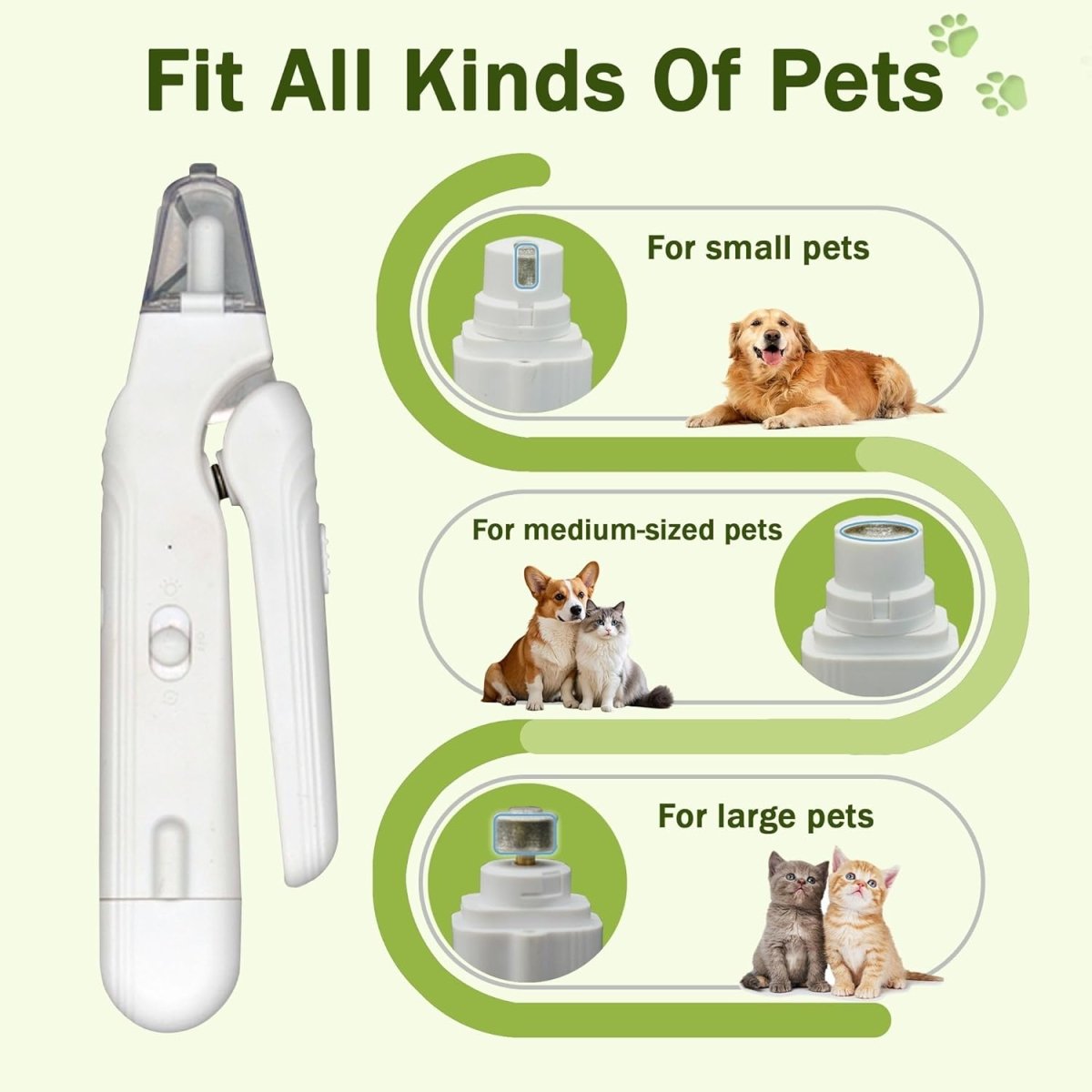 2 - in - 1 LED Pet Nail Clippers - Klolan