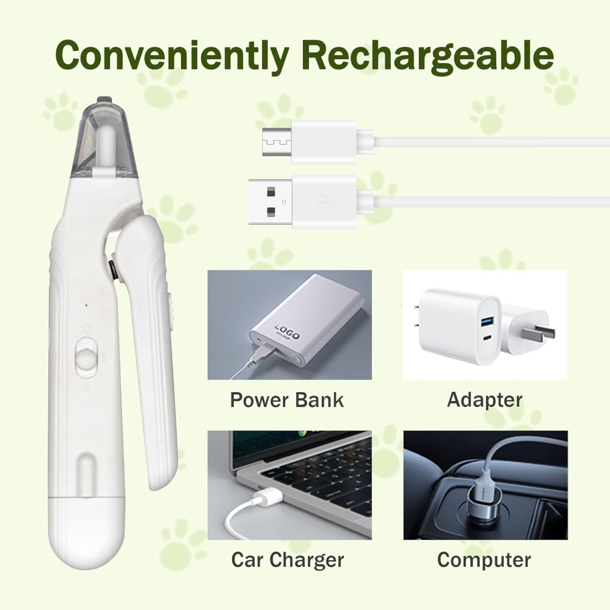 2 - in - 1 LED Pet Nail Clippers - Klolan