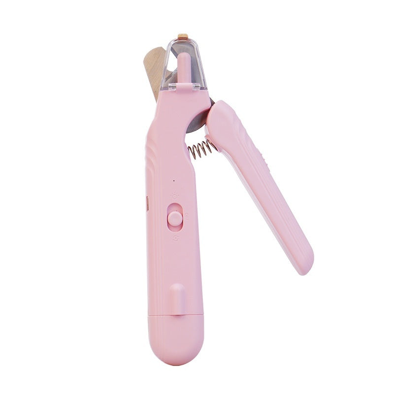 2-in-1 LED pet nail clippers for dogs and cats, safe and easy paw trimmer