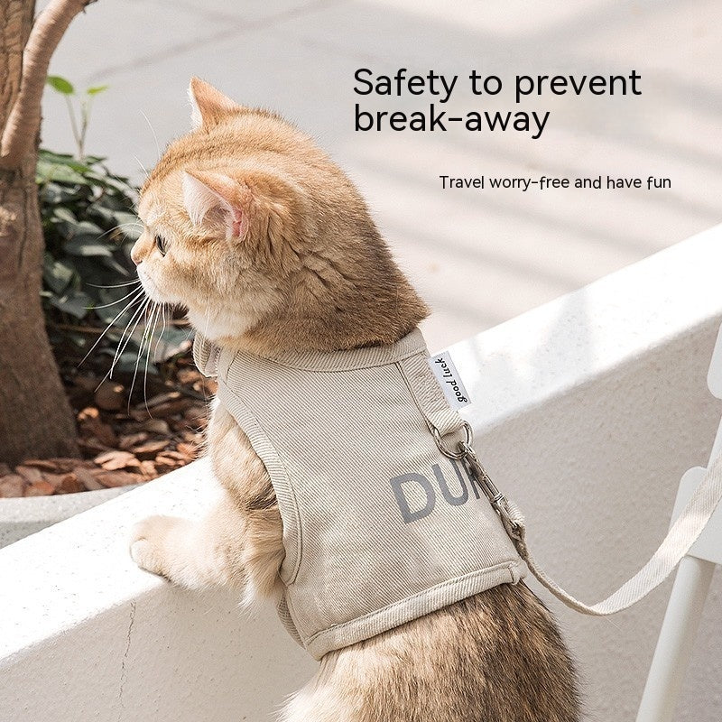 Cat Harness with Leash – No-Pull Chest Strap | Anti-Escape, Comfortable & Secure