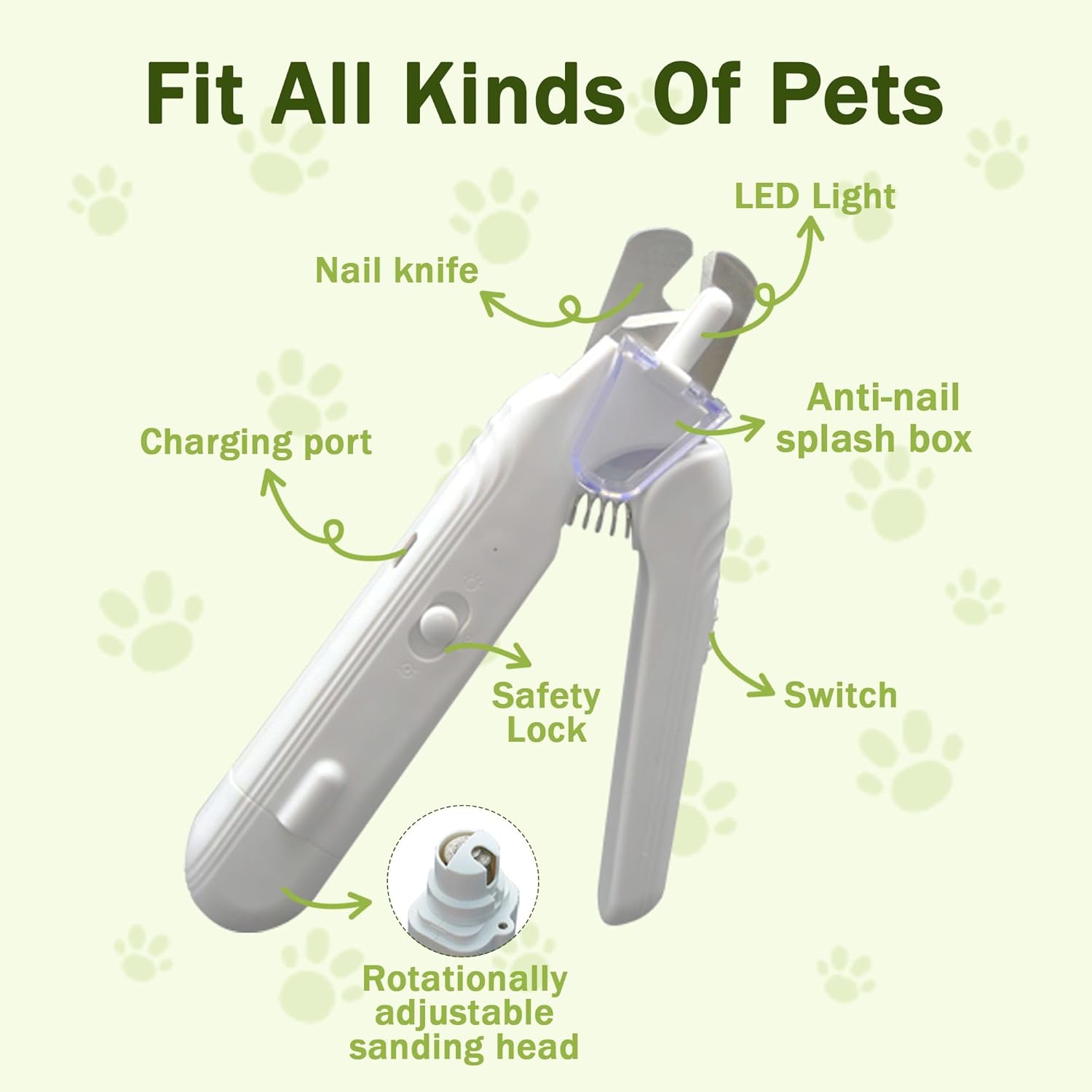 2-in-1 LED Pet Nail Clippers