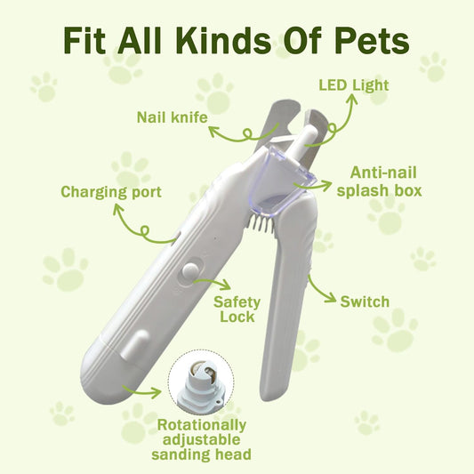 2-in-1 LED Pet Nail Clippers