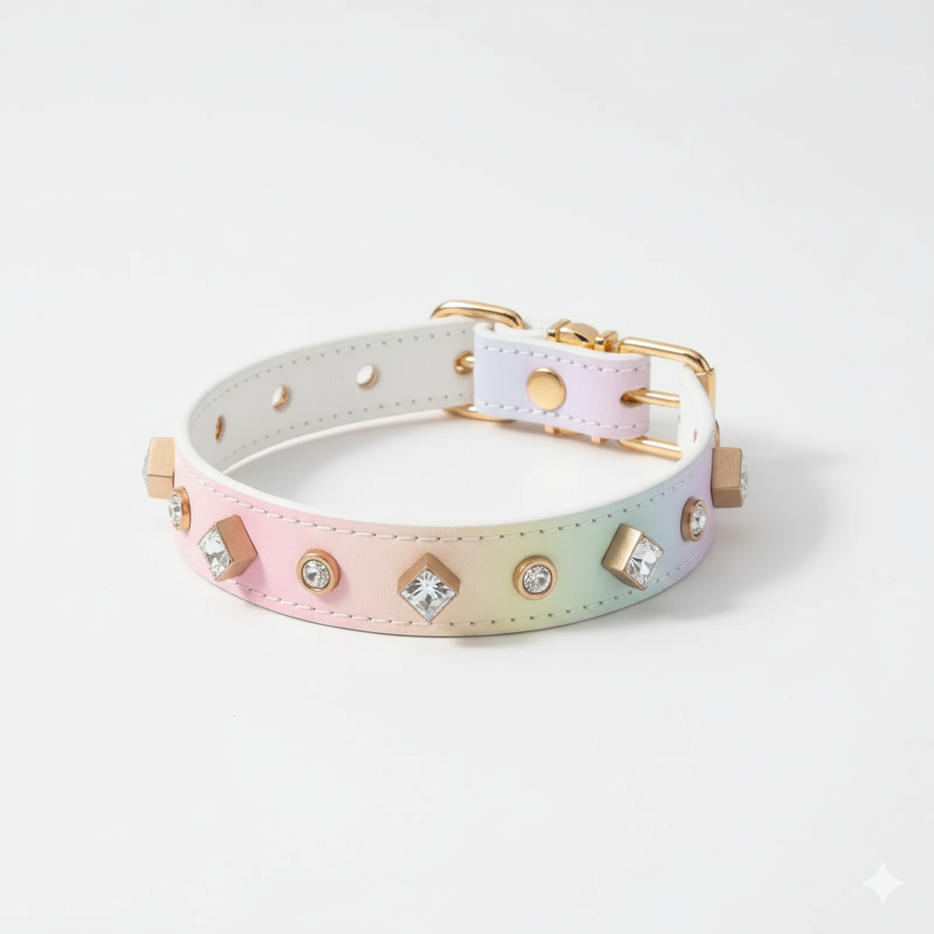 Luxury Gemstone Pet Collar & Leash Set