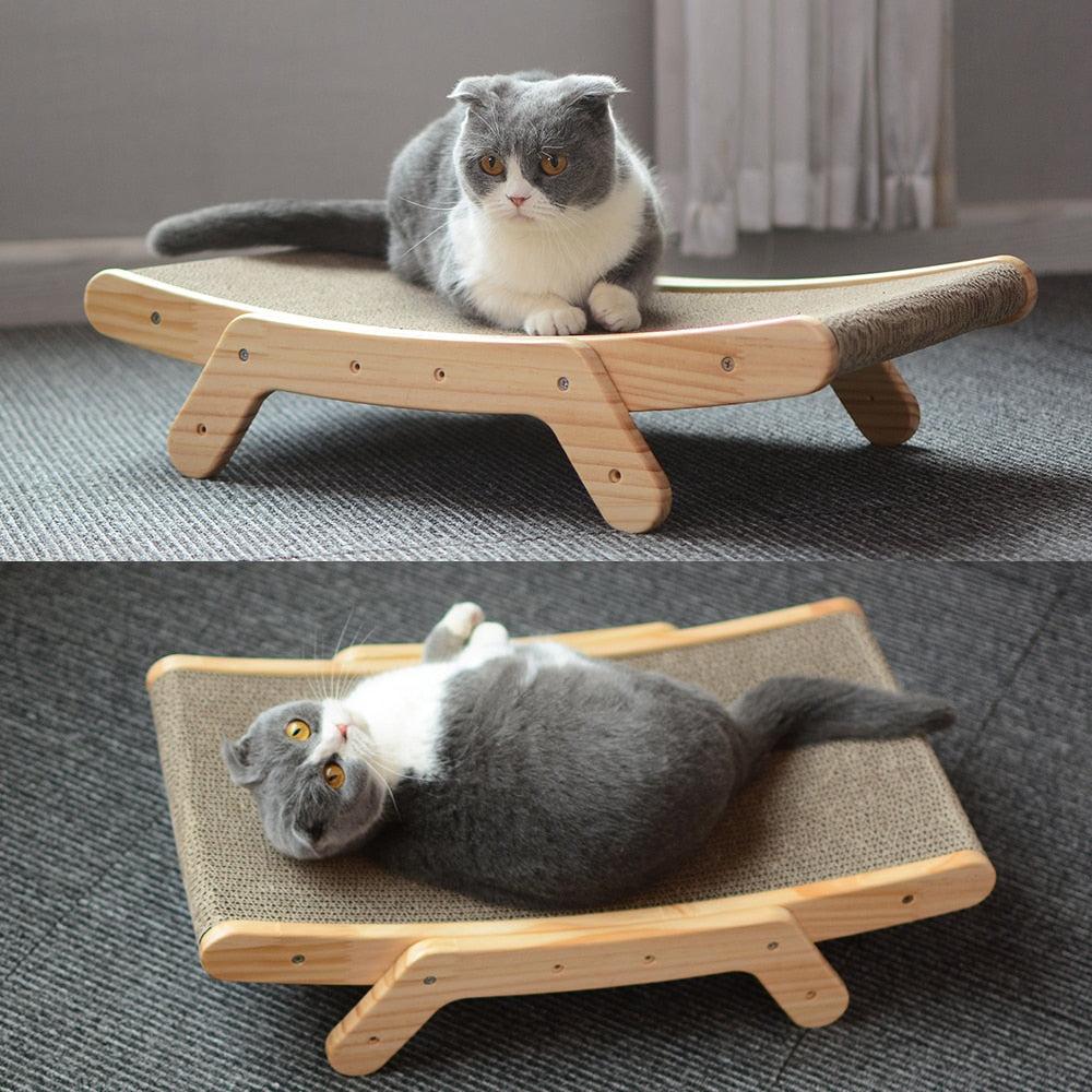 Wooden Cat Scratch Bed My Store