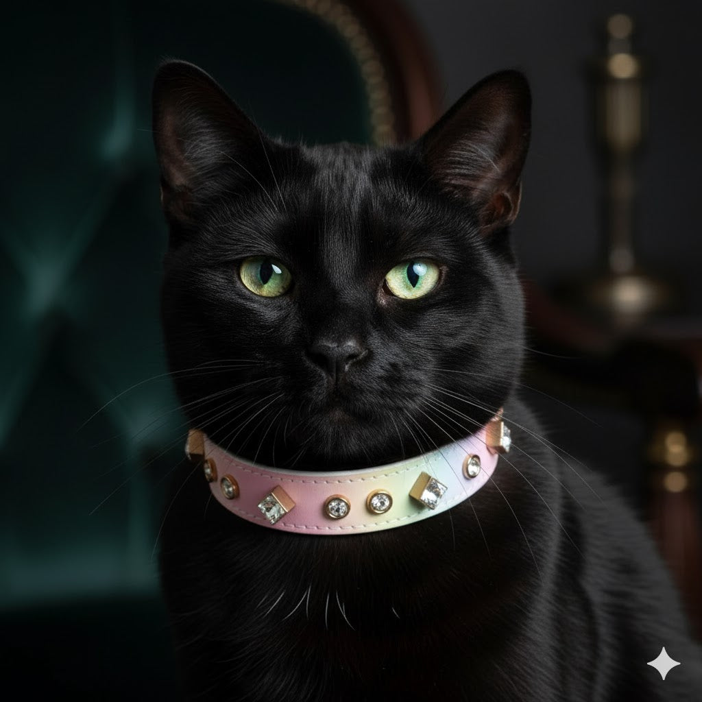 Luxury Gemstone Pet Collar & Leash Set