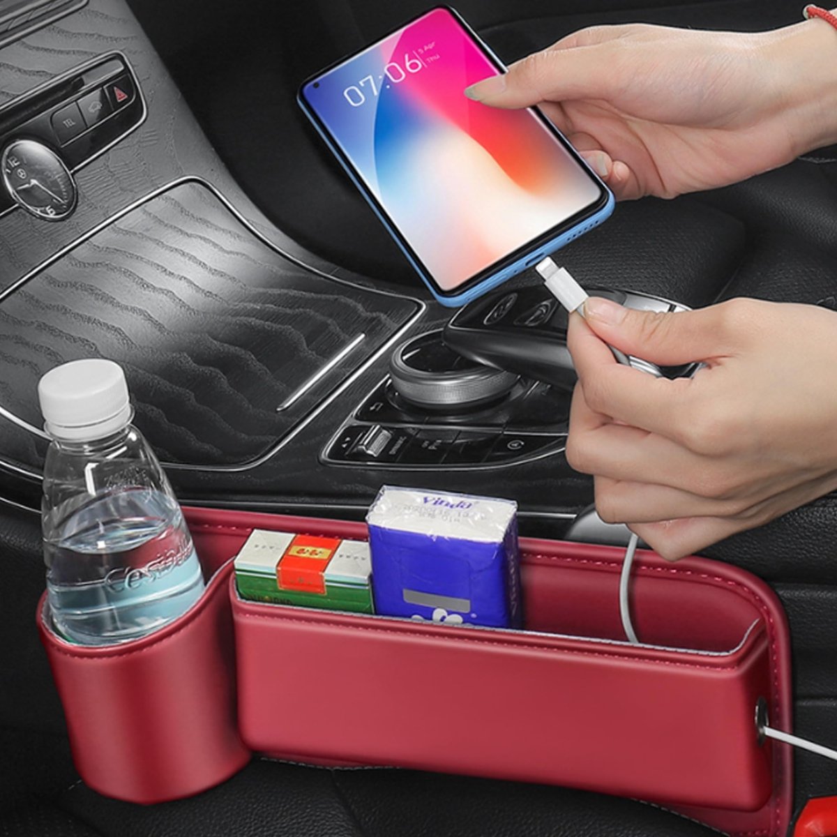 Car Seat Gap Filler Organizer Car Seat Console Organizer For Keys Phones And Sunglasses - Klolan
