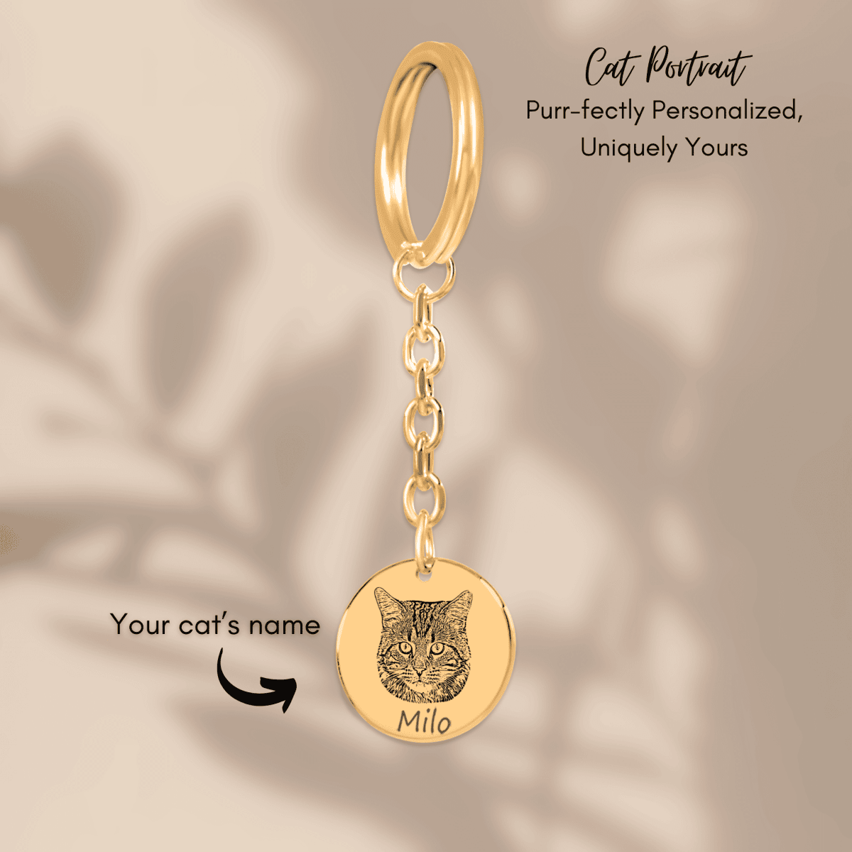 Cat Portrait Keychain - Klolan