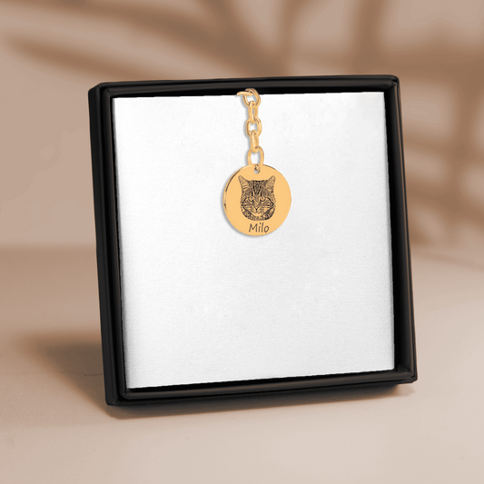 Cat Portrait Keychain OwnPrint