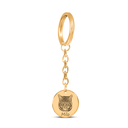Cat Portrait Keychain OwnPrint