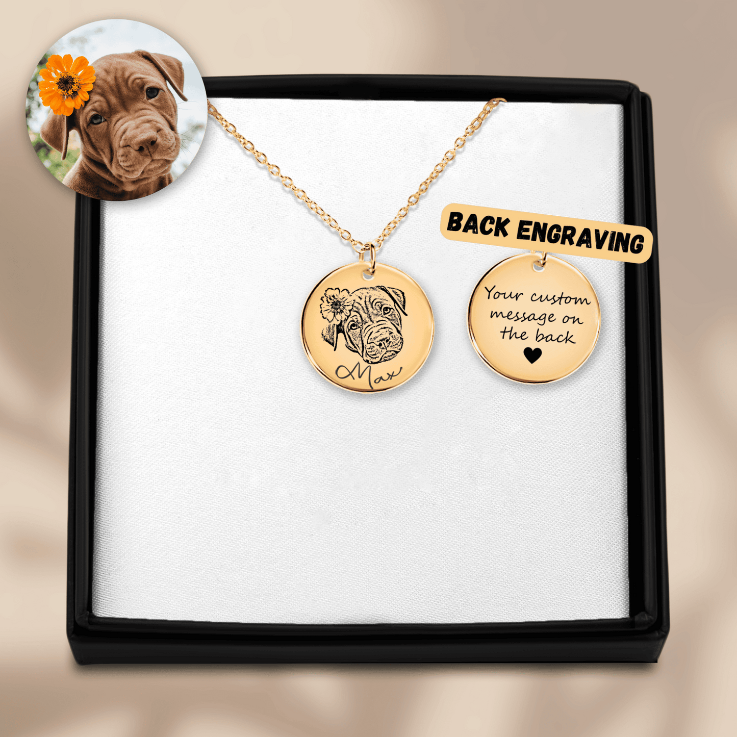 Dog Portrait Necklace OwnPrint