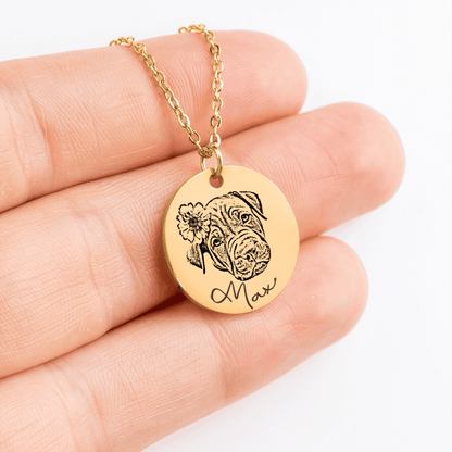 Dog Portrait Necklace OwnPrint