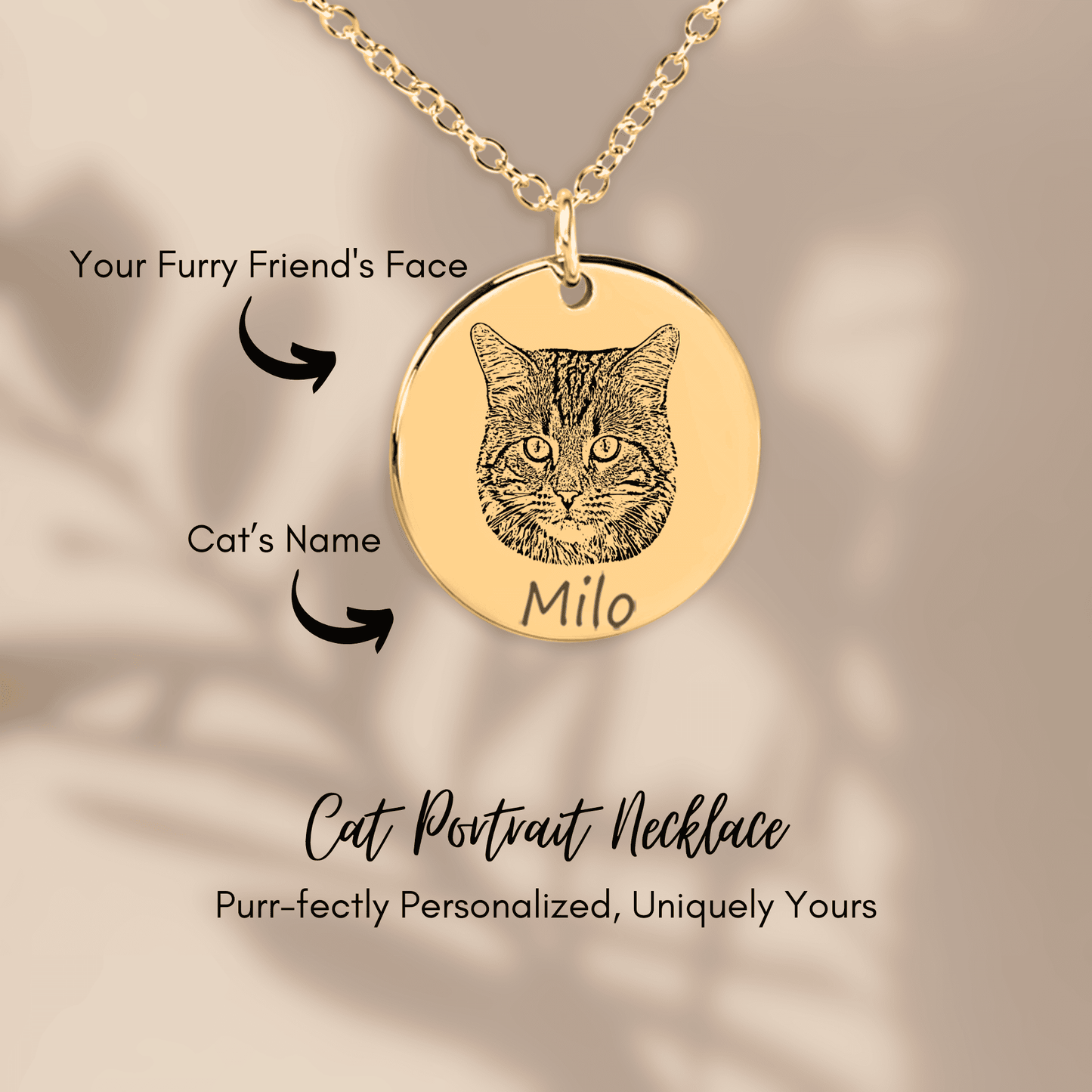 Cat Portrait Necklace OwnPrint