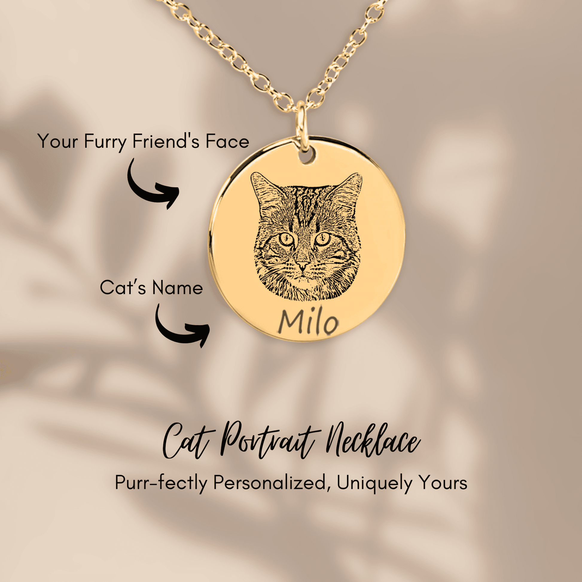 Cat Portrait Necklace OwnPrint