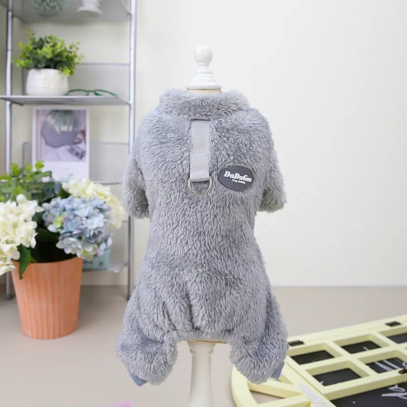 Elastic Pet Jumpsuit With Pull Ring - Klolan