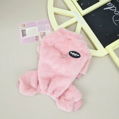 Elastic Pet Jumpsuit With Pull Ring - Klolan