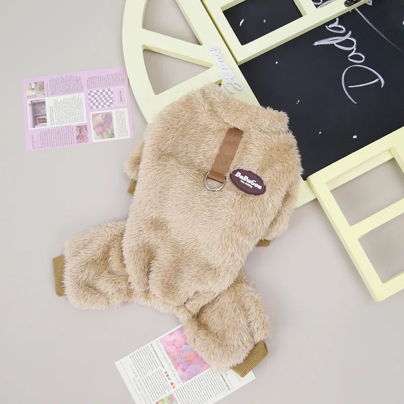 Elastic Pet Jumpsuit With Pull Ring - Klolan