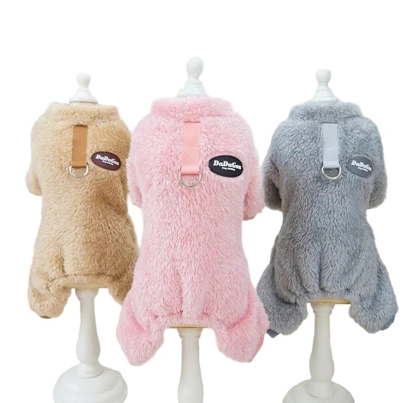 Elastic Pet Jumpsuit With Pull Ring - Klolan