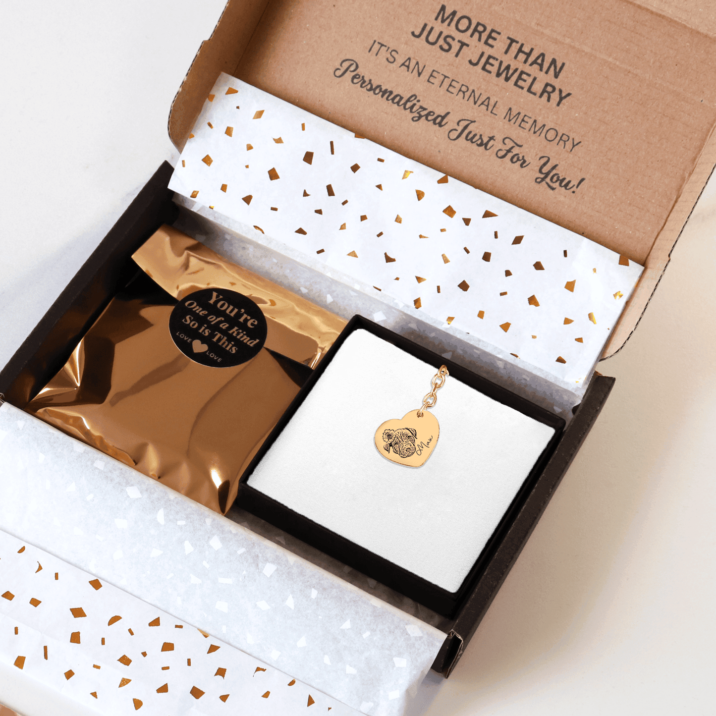 Pet Portrait Heart Keychain OwnPrint