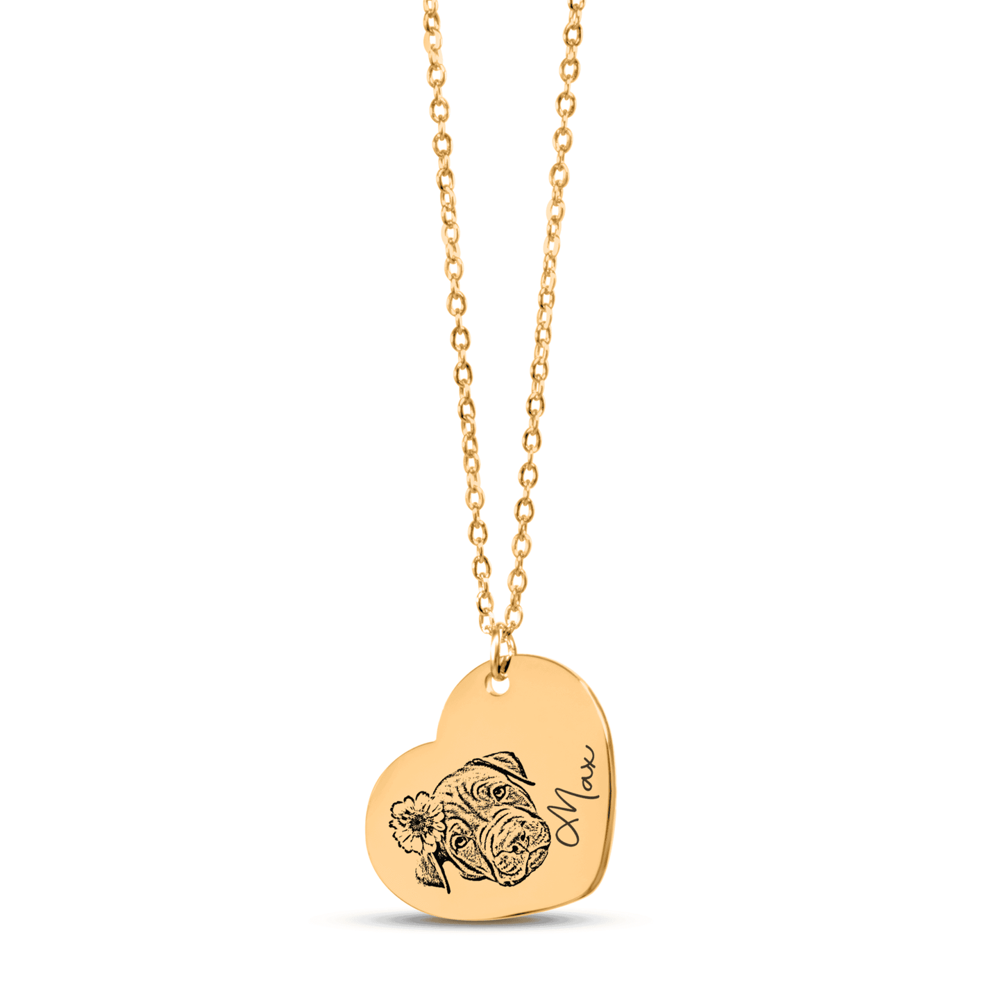 Pet Portrait Heart Necklace OwnPrint