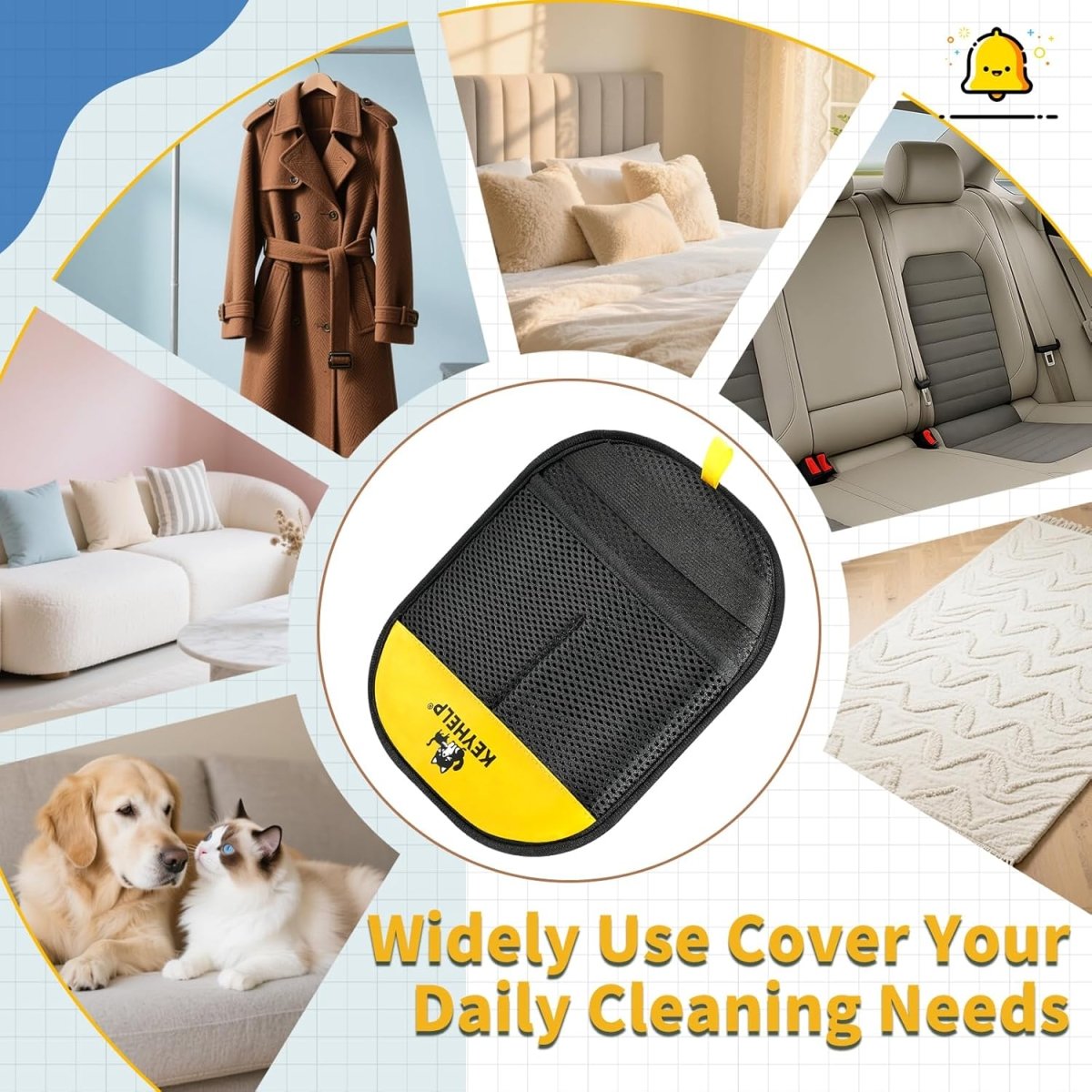 Pet Hair Removal Glove for Dogs & Cats - Klolan