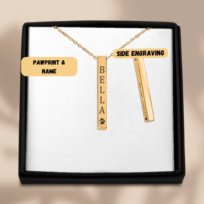 Pet Name & Paw Necklace - Klolan