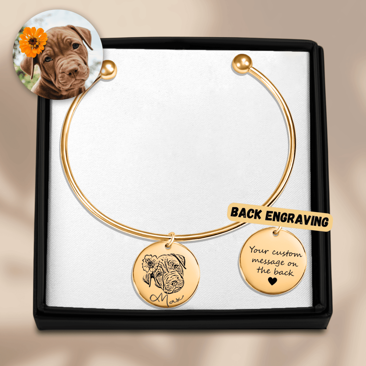 Pet Portrait Bangle - Klolan