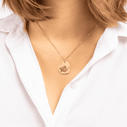 Pet Portrait Heart Necklace - Klolan