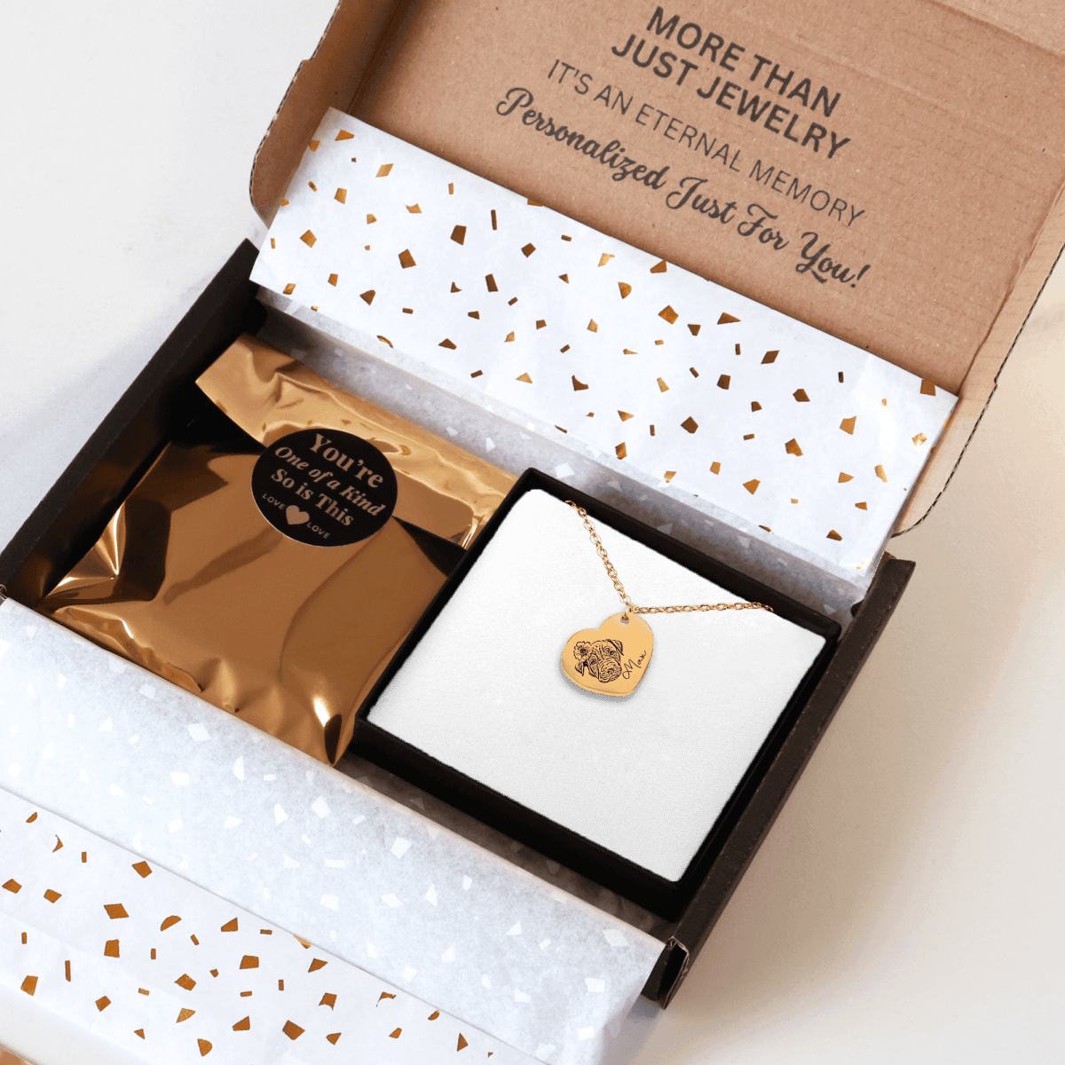 Pet Portrait Heart Necklace - Klolan