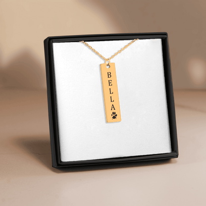 Pet's Name & Paw Print Necklace - Klolan