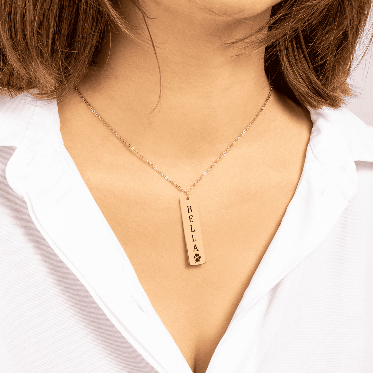 Pet's Name & Paw Print Necklace - Klolan