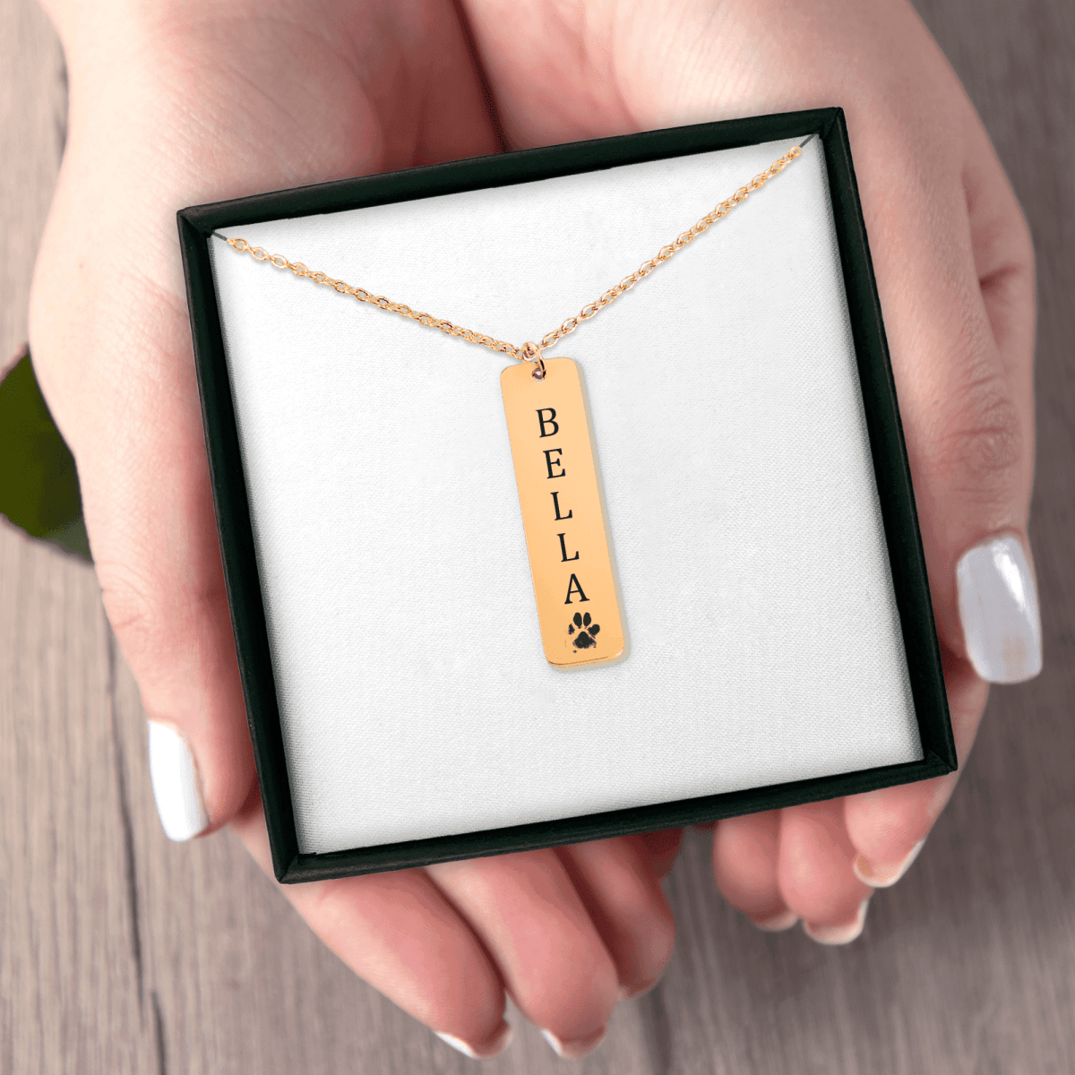 Pet's Name & Paw Print Necklace - Klolan