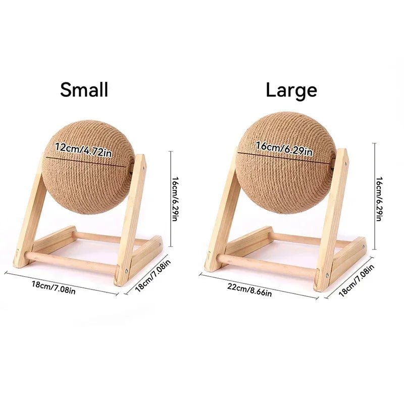Solid Wood Cat Scratcher Toy - Klolan