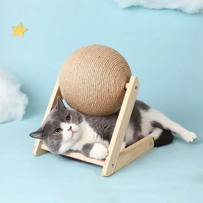 Solid Wood Cat Scratcher Toy - Klolan
