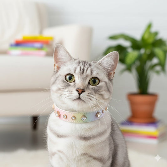 Luxury Gemstone Pet Collar & Leash Set