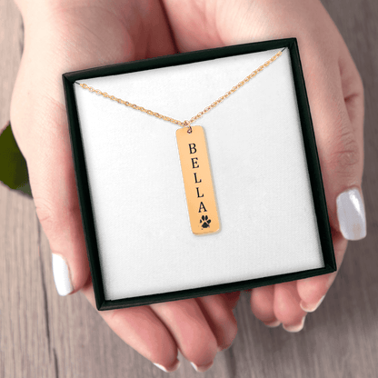 Pet's Name & Paw Print Necklace OwnPrint